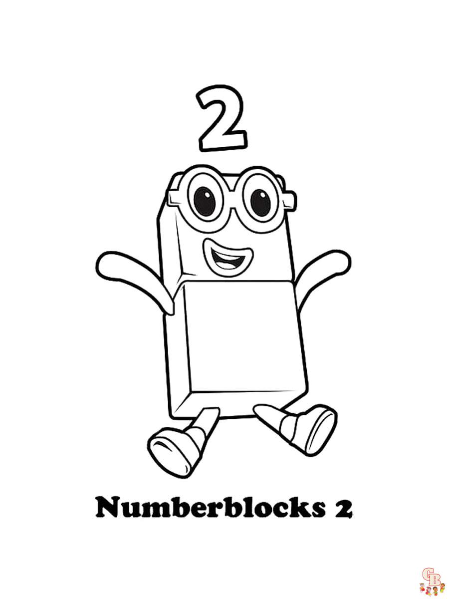 Numberblocks coloring pages easy fun for kids