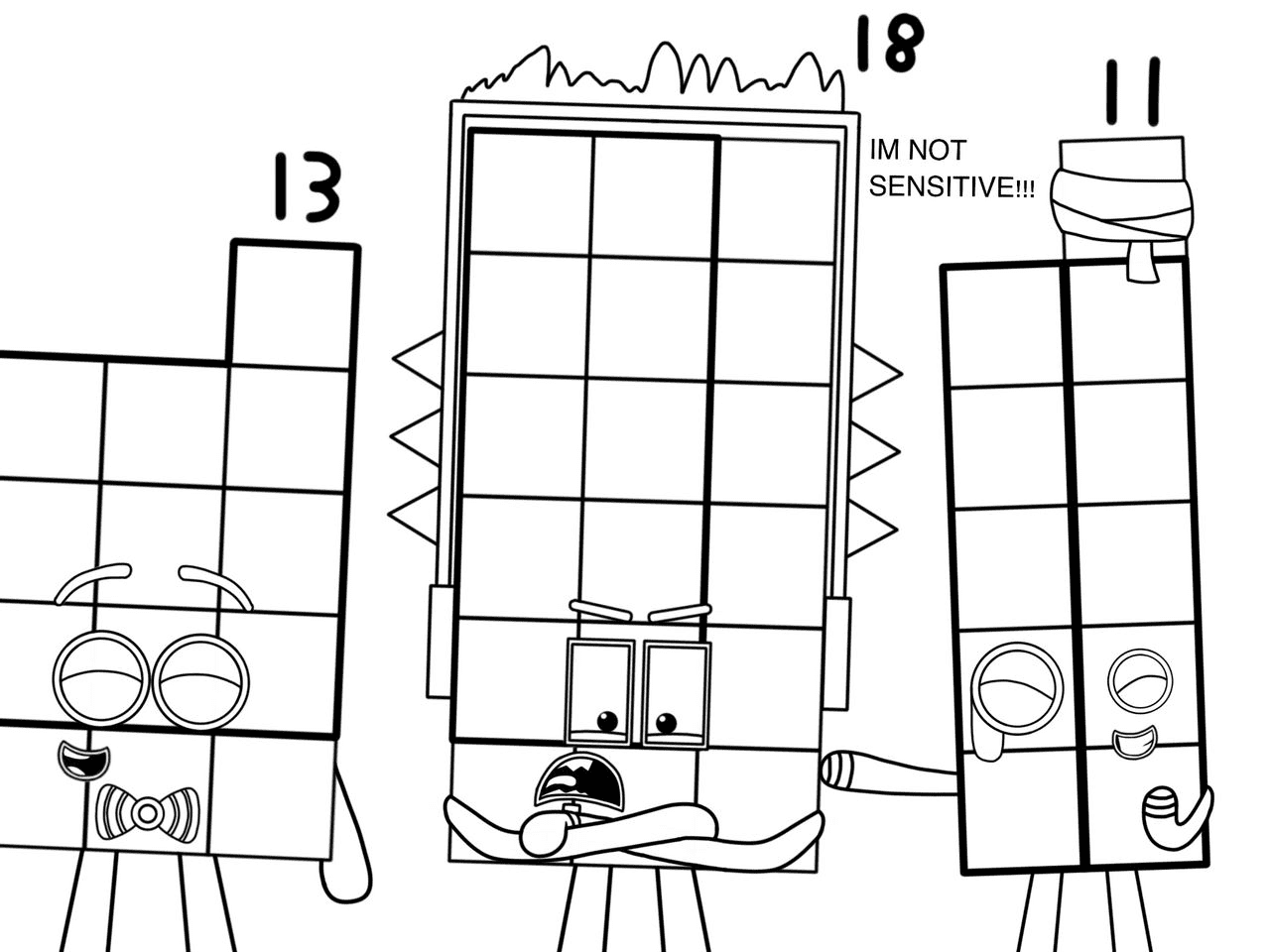 Numberblocks coloring pages printable for free download