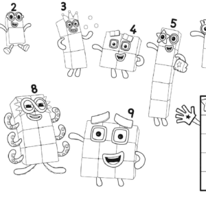 Numberblocks coloring pages printable for free download