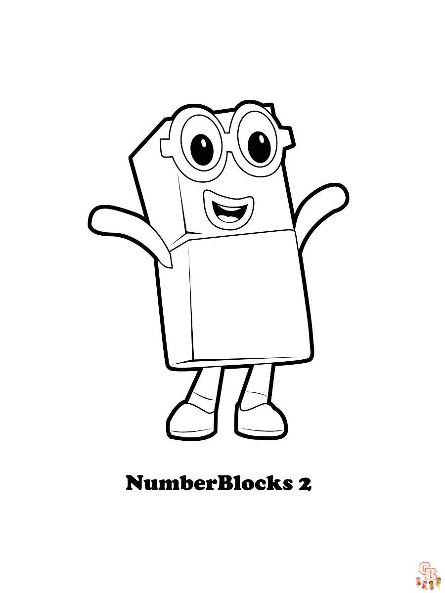 Numberblocks coloring pages easy fun for kids