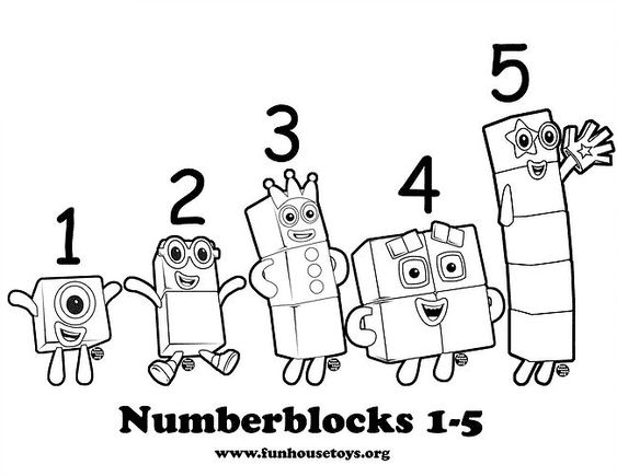 Numberblocks coloring pages printable for free download