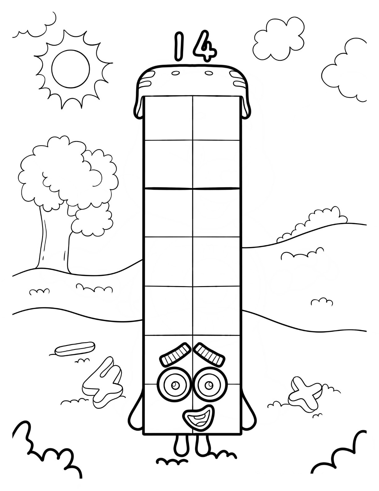 Numberblocks coloring pages by coloringpageswk on