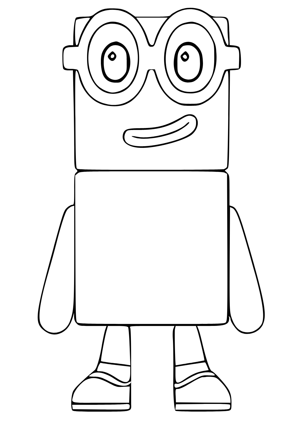 Free printable numberblocks knowledge coloring page for adults and kids