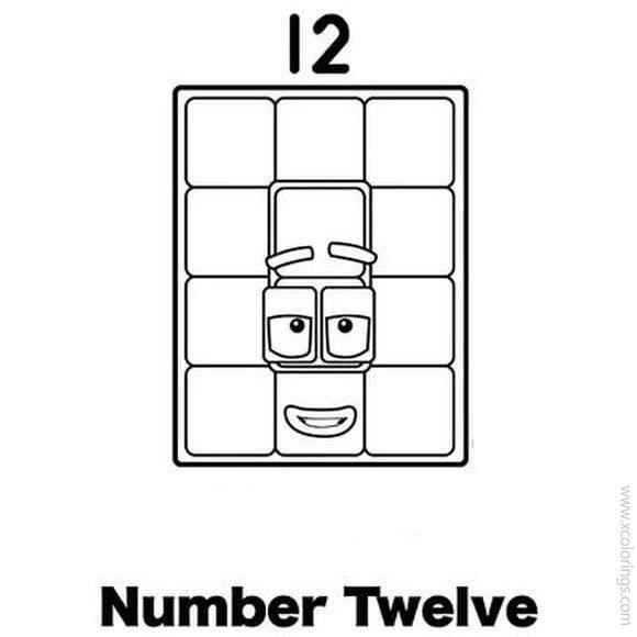 Numberblocks coloring pages