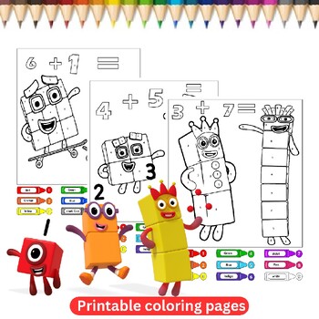 Numberblocks color by number printable for kids numberblocks coloring pages