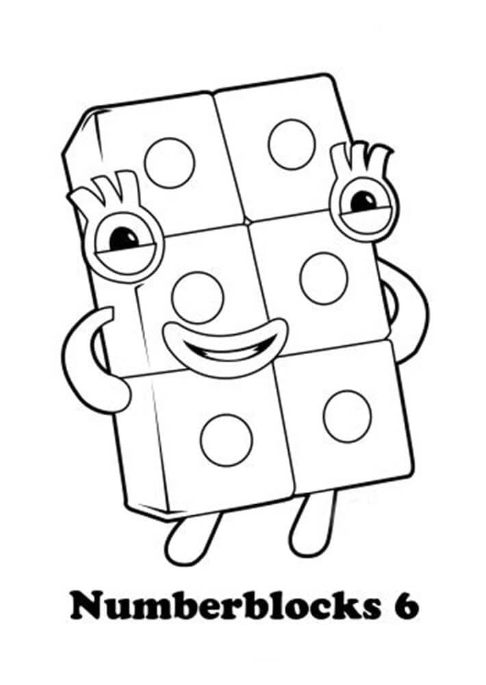 Numberblocks coloring page