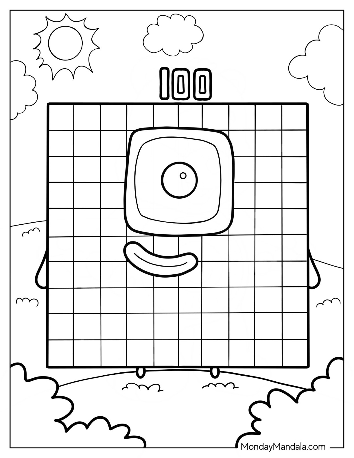 Numberblocks coloring pages free pdf printables