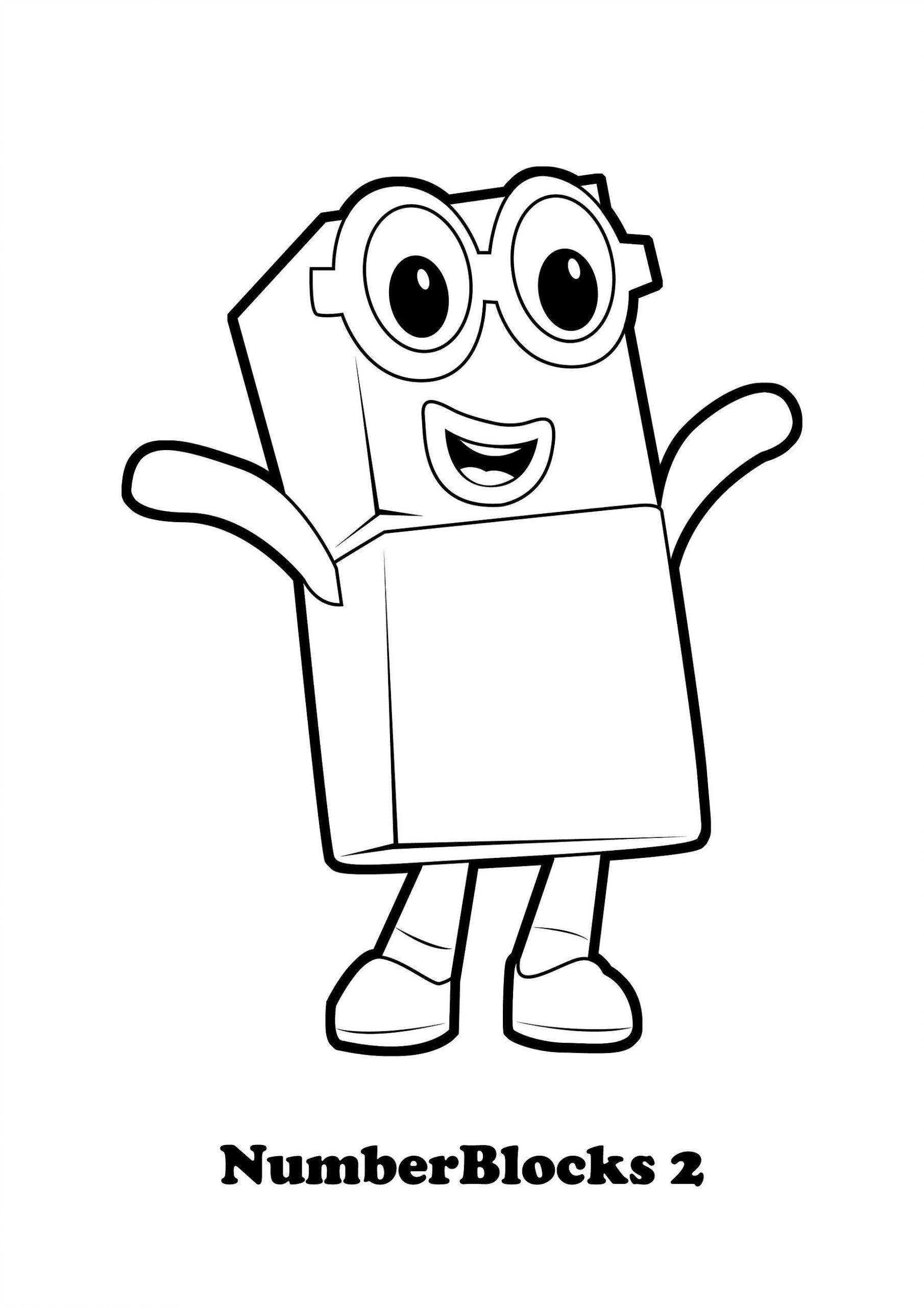 Numberblocks coloring pages pdf for kids