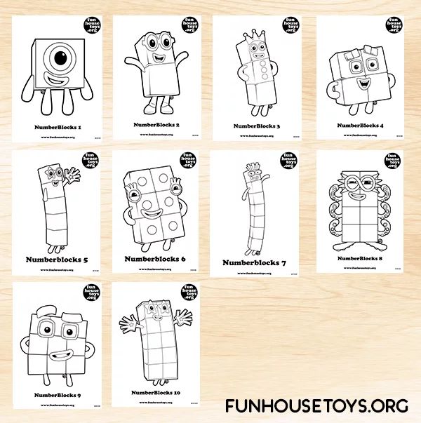 Numberblocks funhousetoys free preschool printables printables free kids numbers preschool