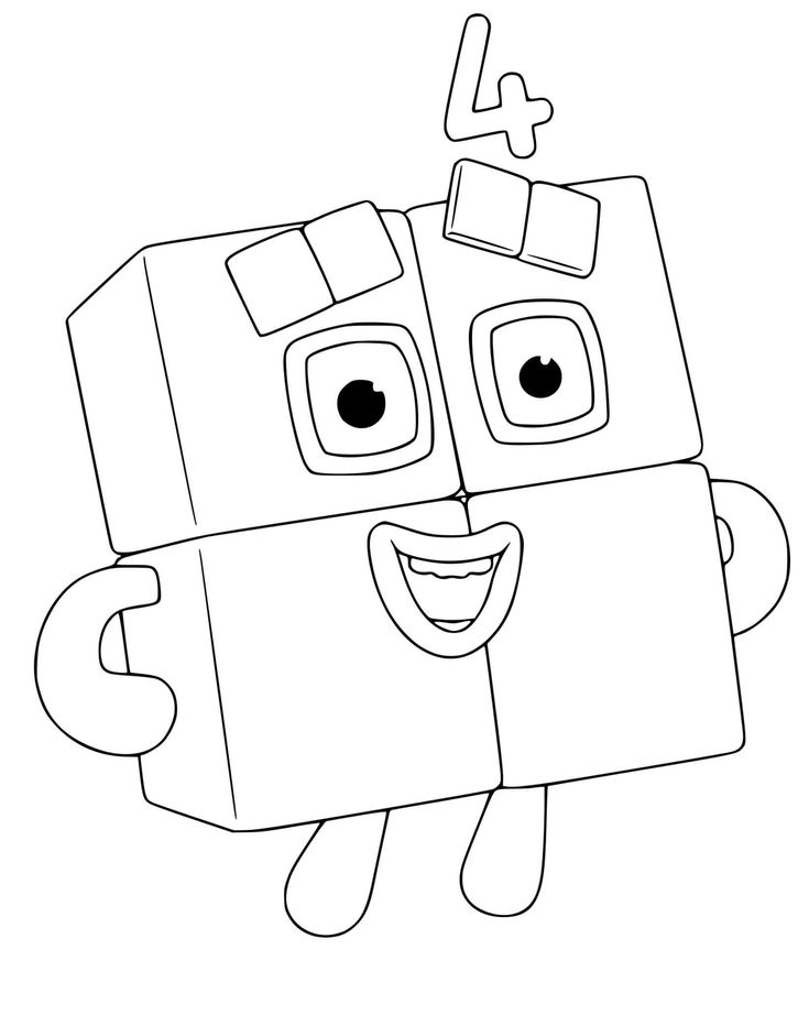 Numberblocks coloring pages pdf for kids