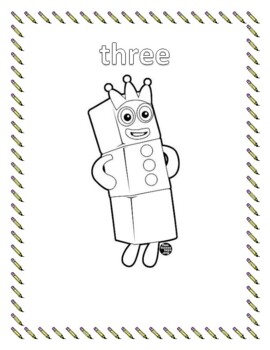 Numberblocks coloring pages by zainab arshad tpt