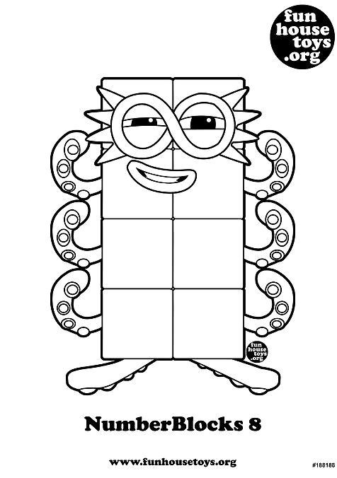 Numberblocks coloring pages