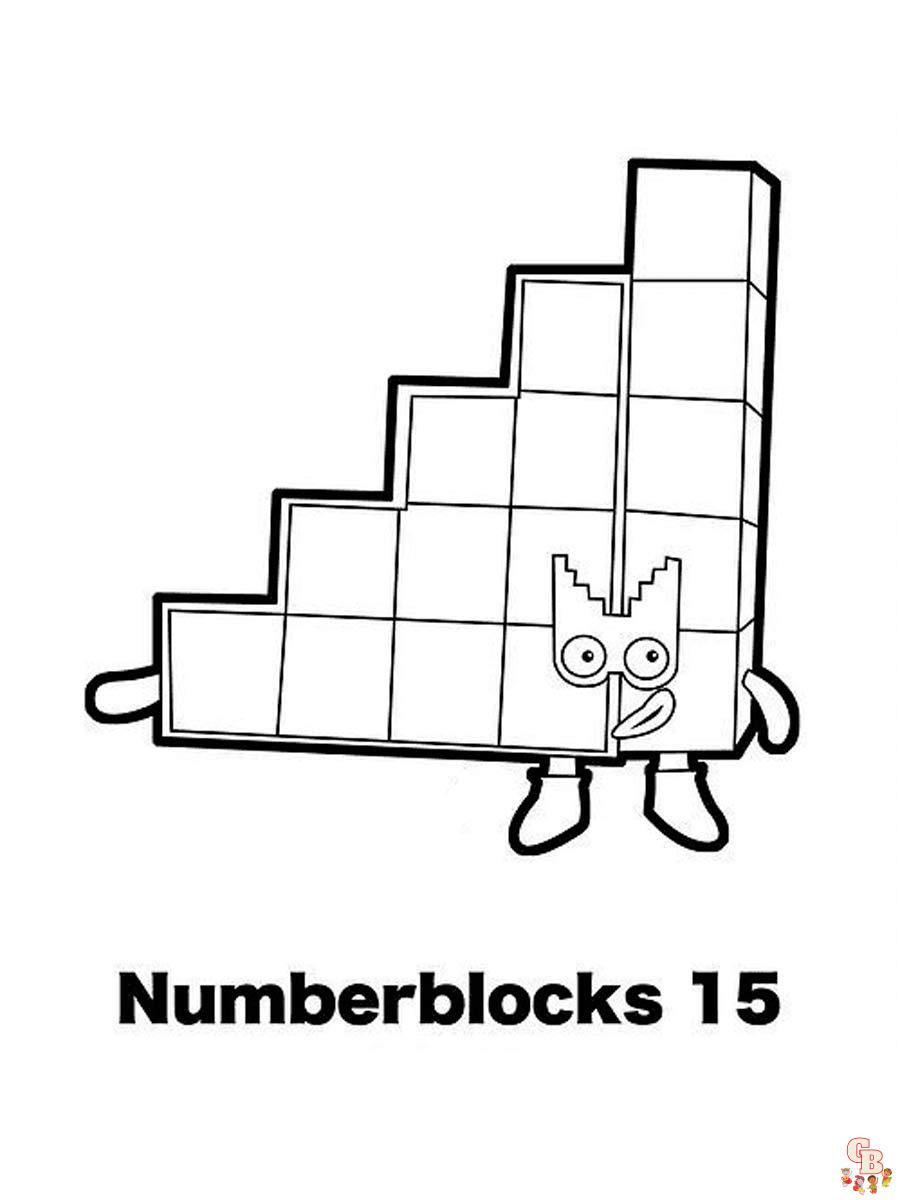 Numberblocks coloring pages easy fun for kids