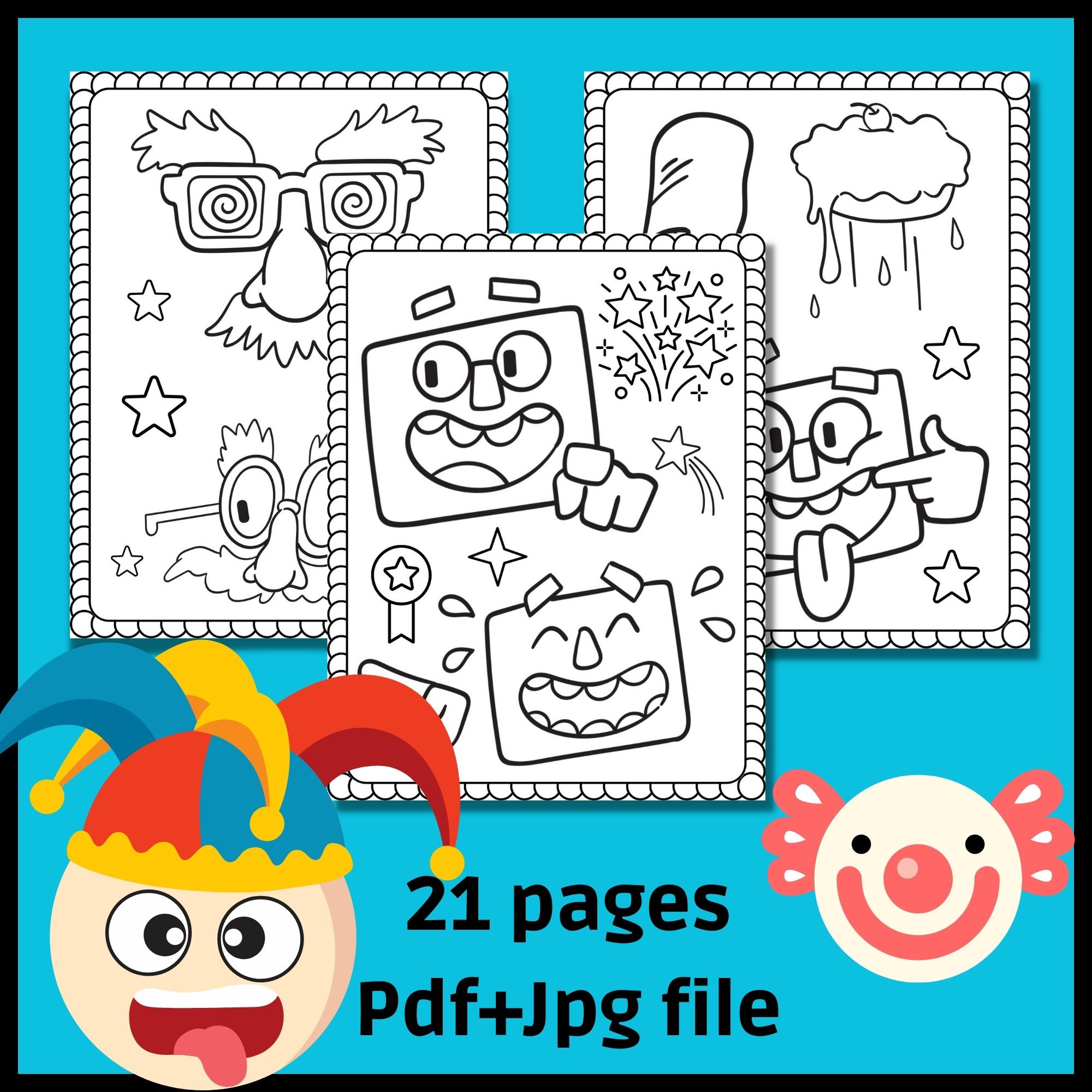 April fools day coloring pages set april fools day coloring sheets for kids made by teachers