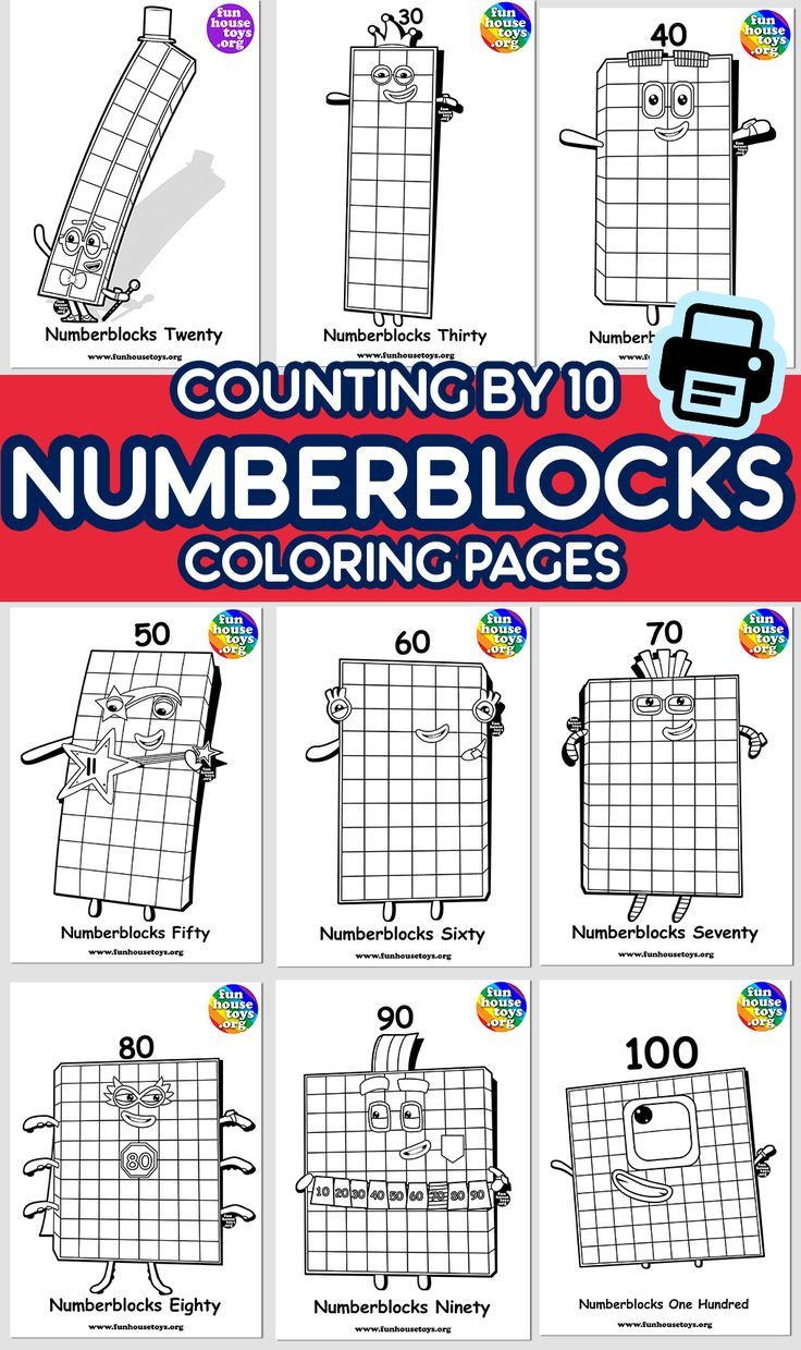 Numberblocks printables fun printables for kids numbers for kids coloring pages