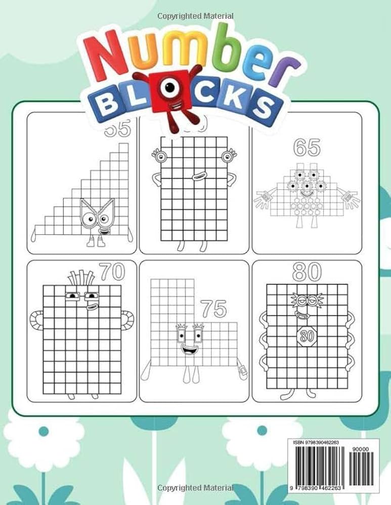 Number blocks to coloring book coloring book for children from