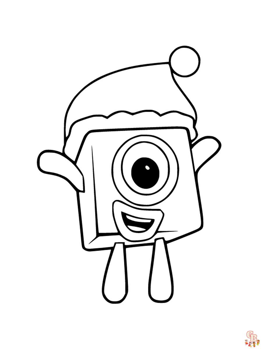 Numberblocks coloring pages easy fun for kids