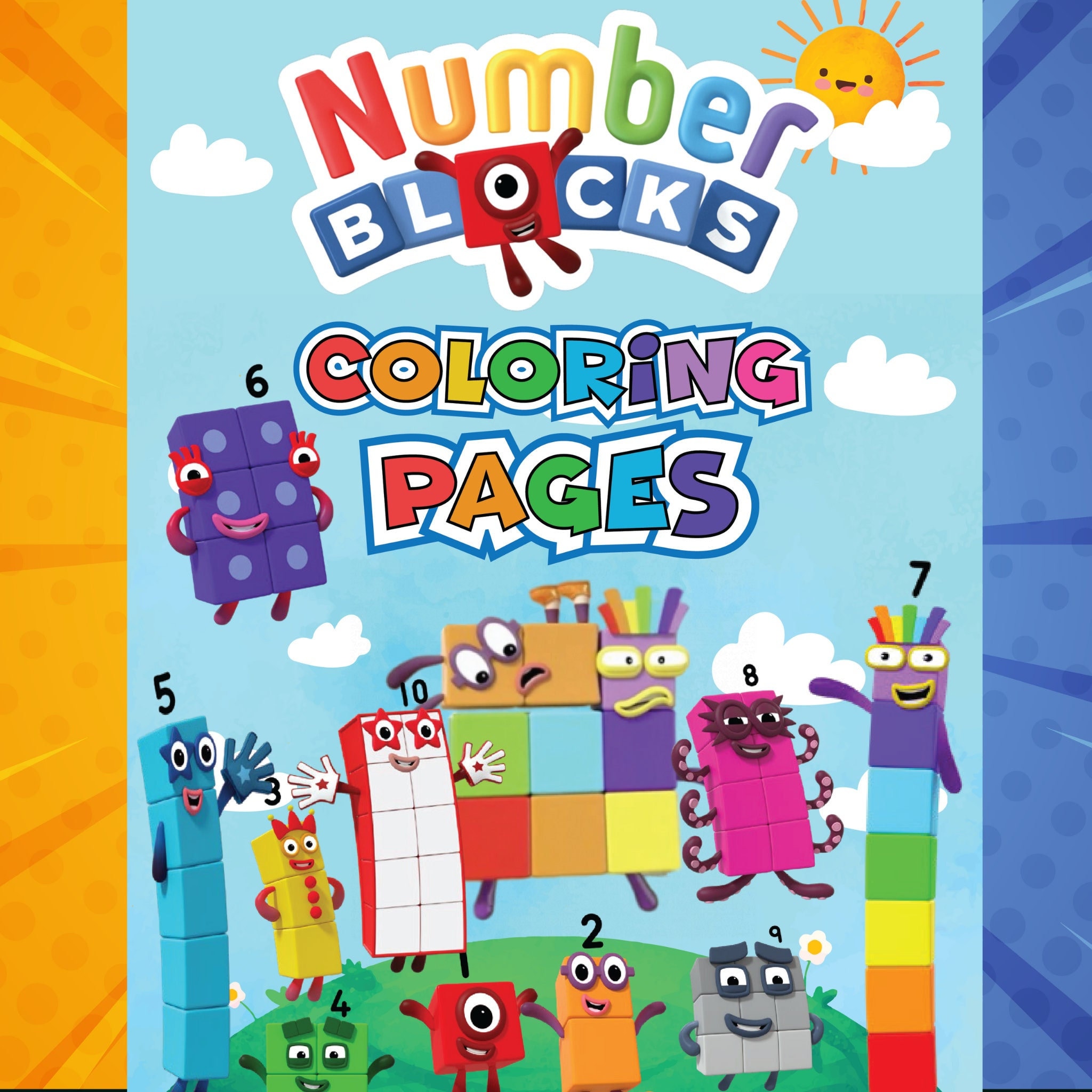 Number blocks coloring pages number blocks coloring book pdf