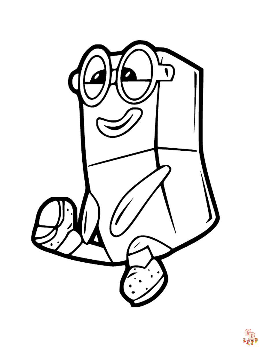 Numberblocks coloring pages easy fun for kids