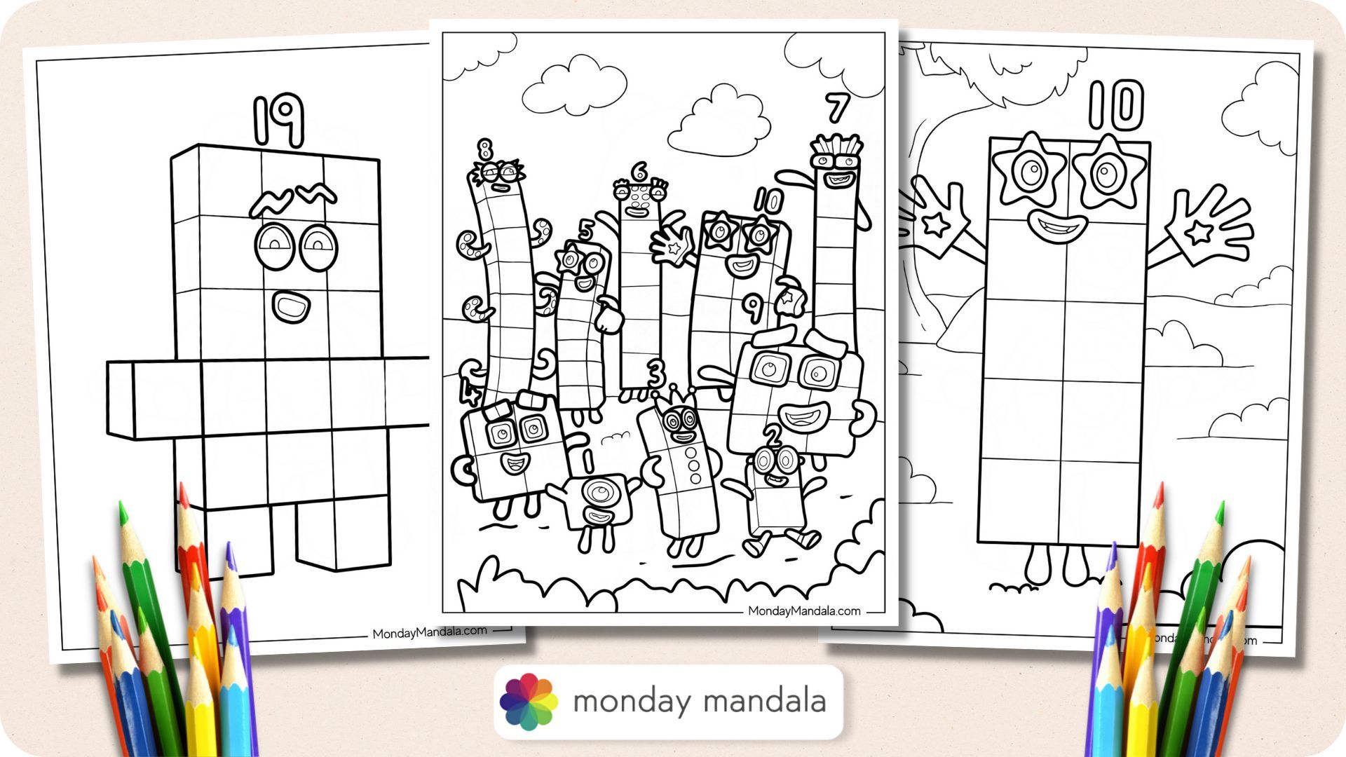 Numberblocks coloring pages free pdf printables coloring pages printable coloring pages free printable coloring