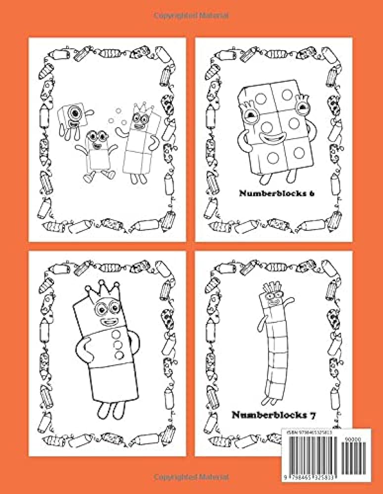 Numberblocks coloring book coloring book with fun easy and relaxing coloring pages coloring books with colors learnnumbers books