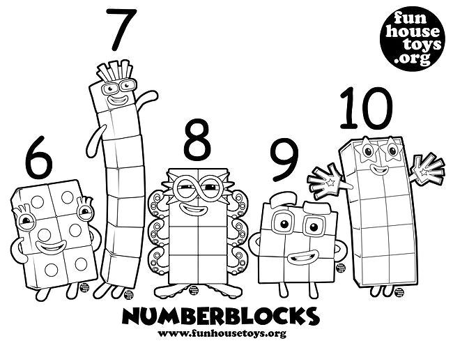 Numberblocks coloring pages