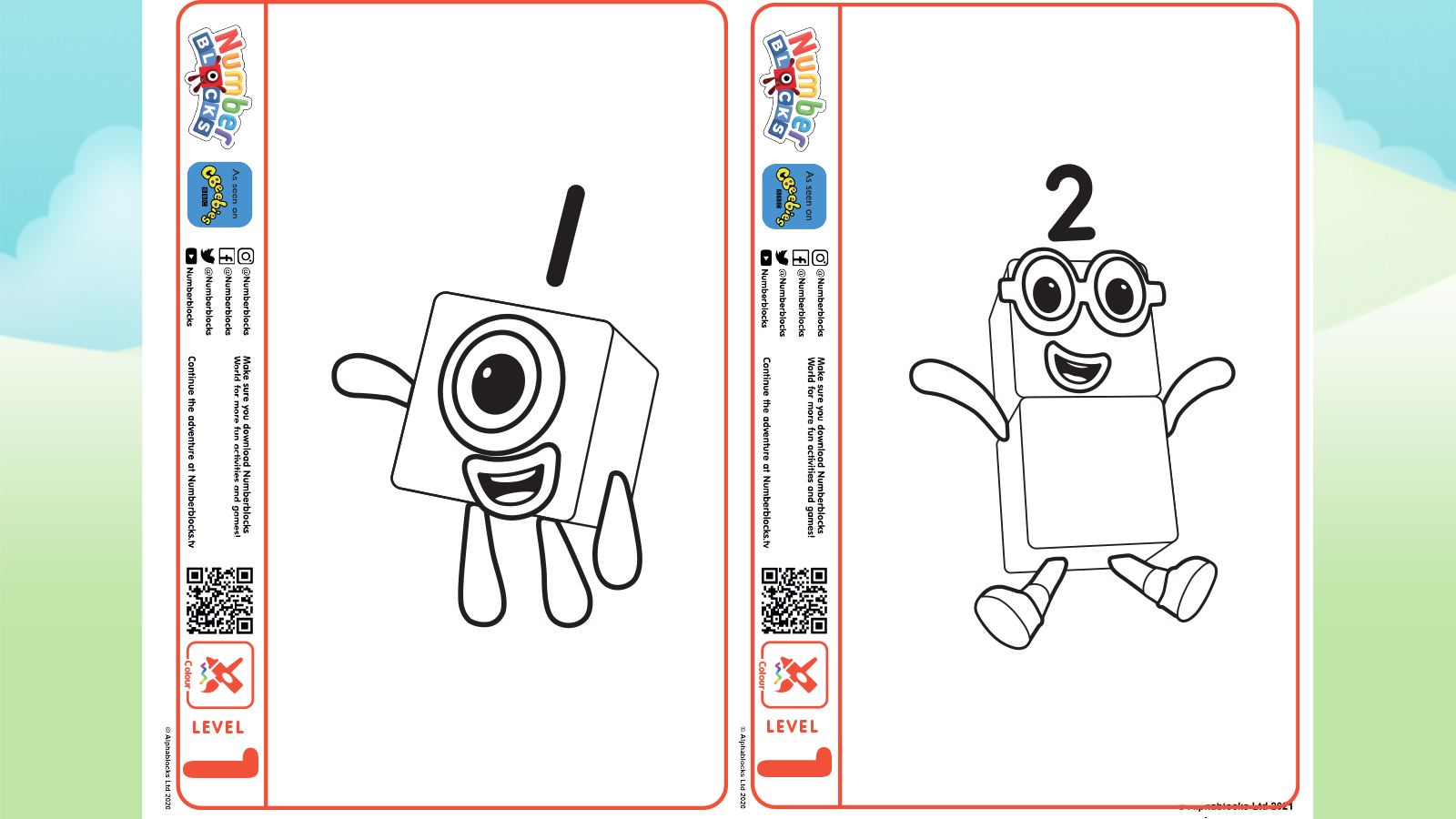 Numberblocks activities level