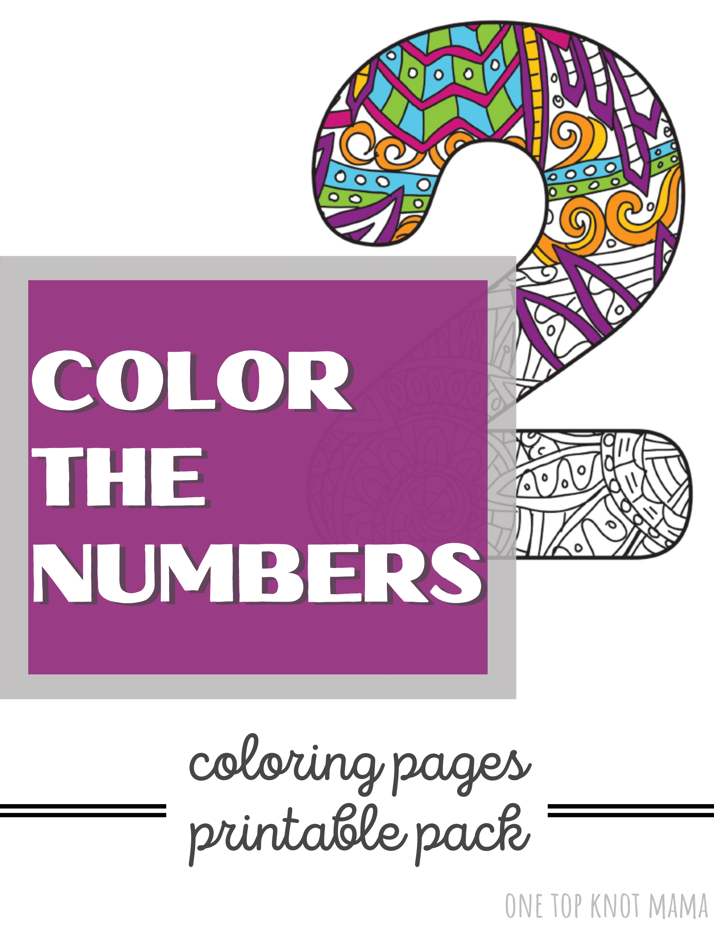 Free coloring pages numbers