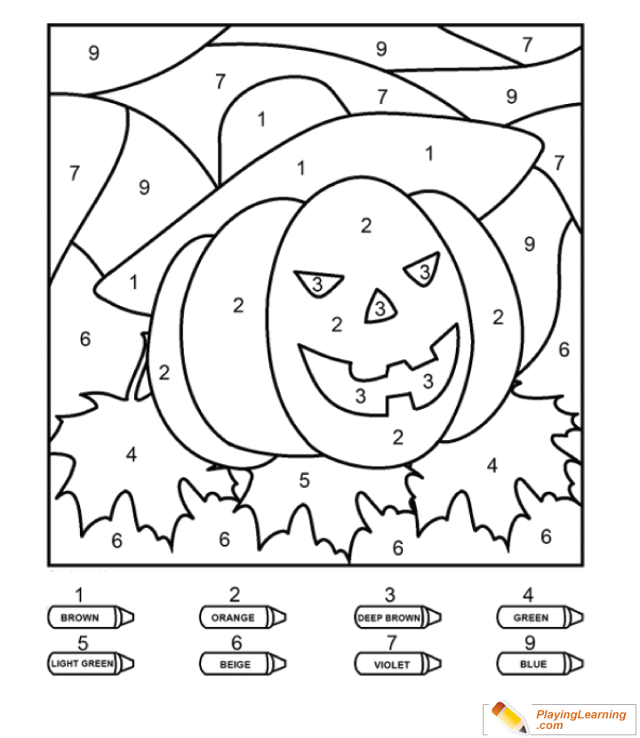 Coloring by numbers to pumpkin free coloring by numbers to pumpkin