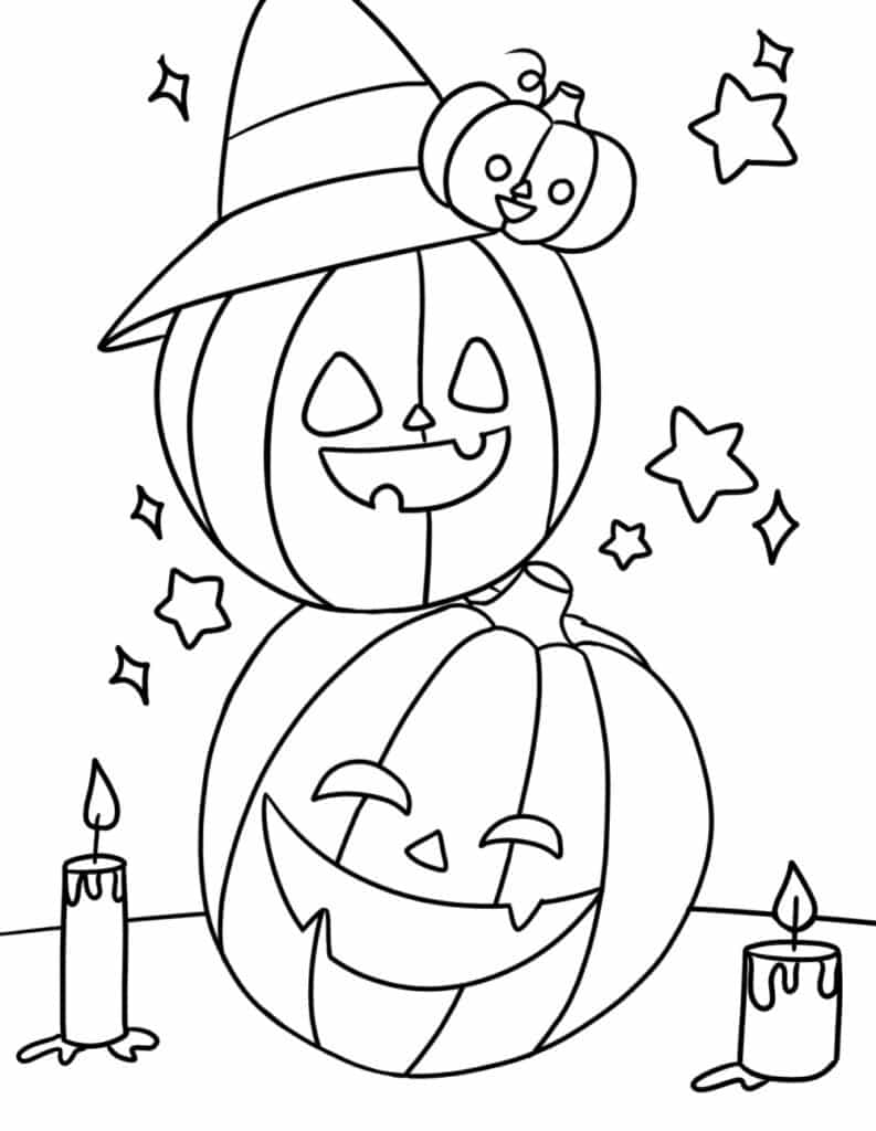 Free printable halloween pumpkin coloring pages