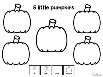 Five little pumpkins coloring sheets