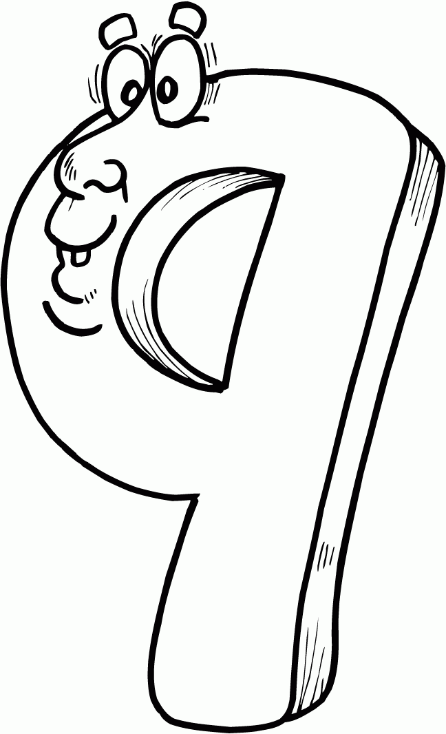 Number pic coloring page