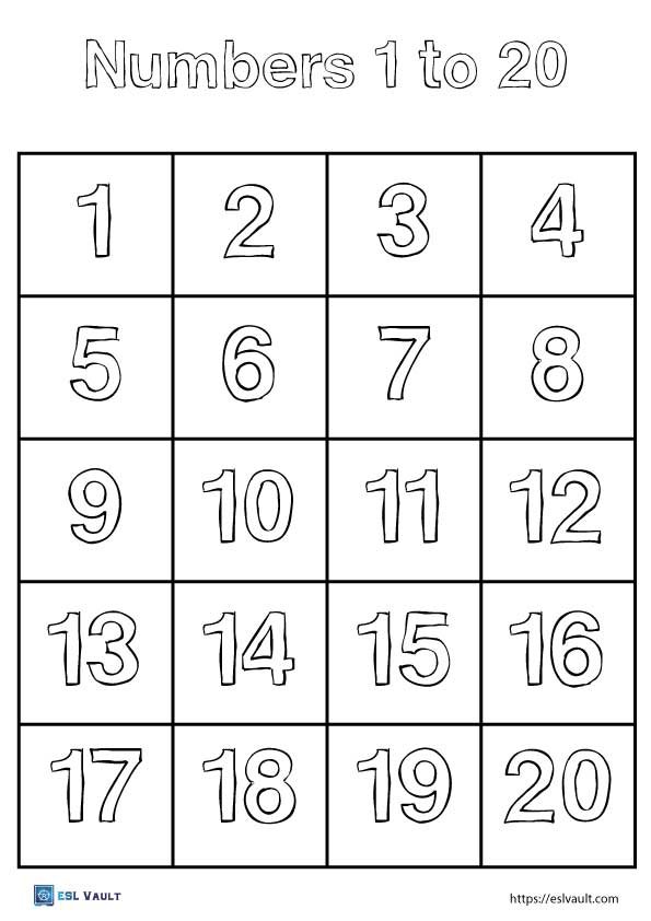 Free number chart