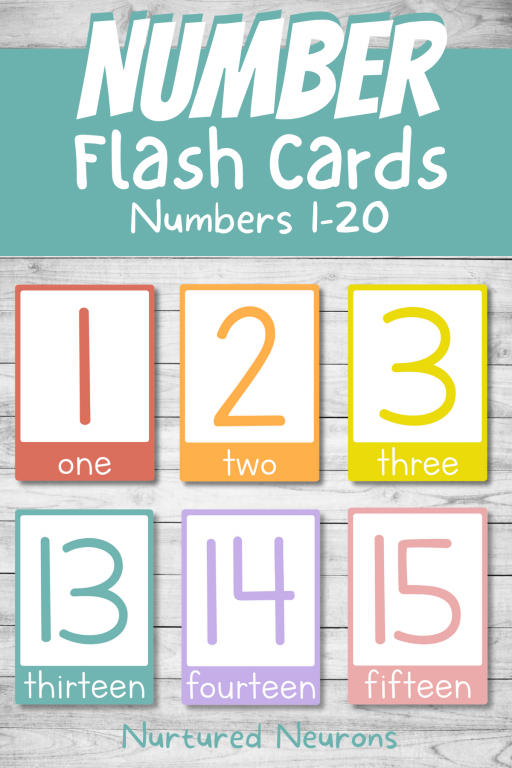 Printable number flashcards with words pdf