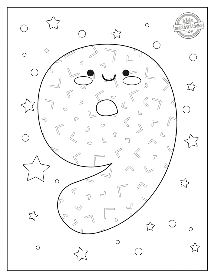 Free coloring pages with numbers