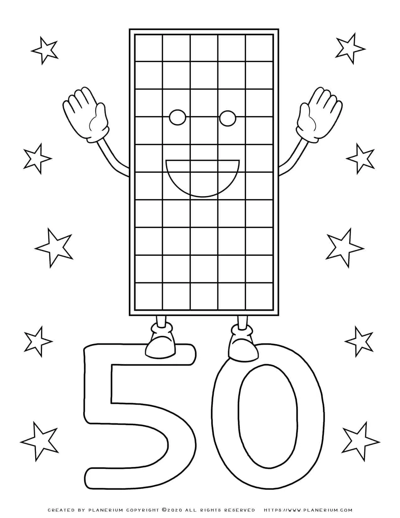 Number coloring pages