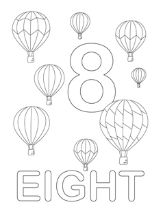 Number coloring pages