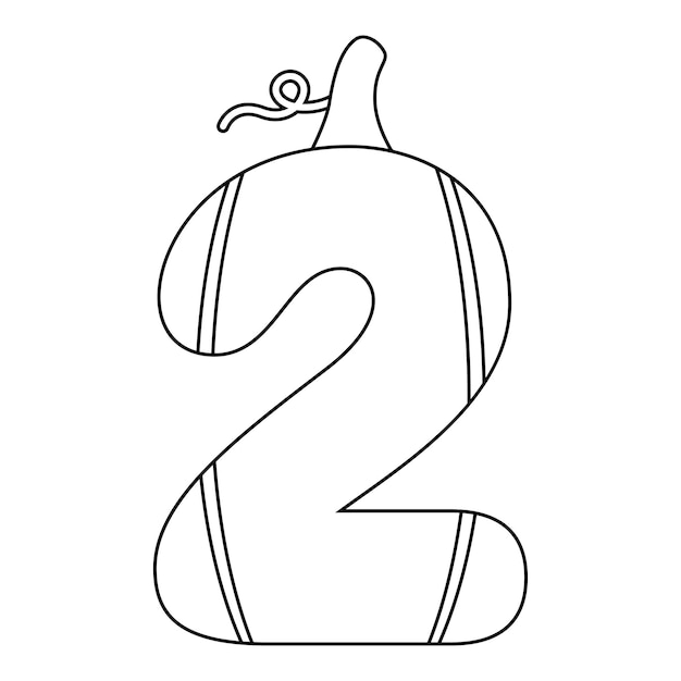 Premium vector coloring page with number for kids