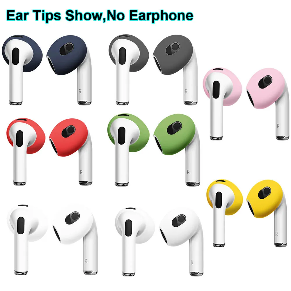 Pairs silicone case cover caps ear tips for airpods rd gen generation