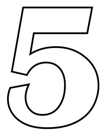 Number coloring page free printable coloring pages