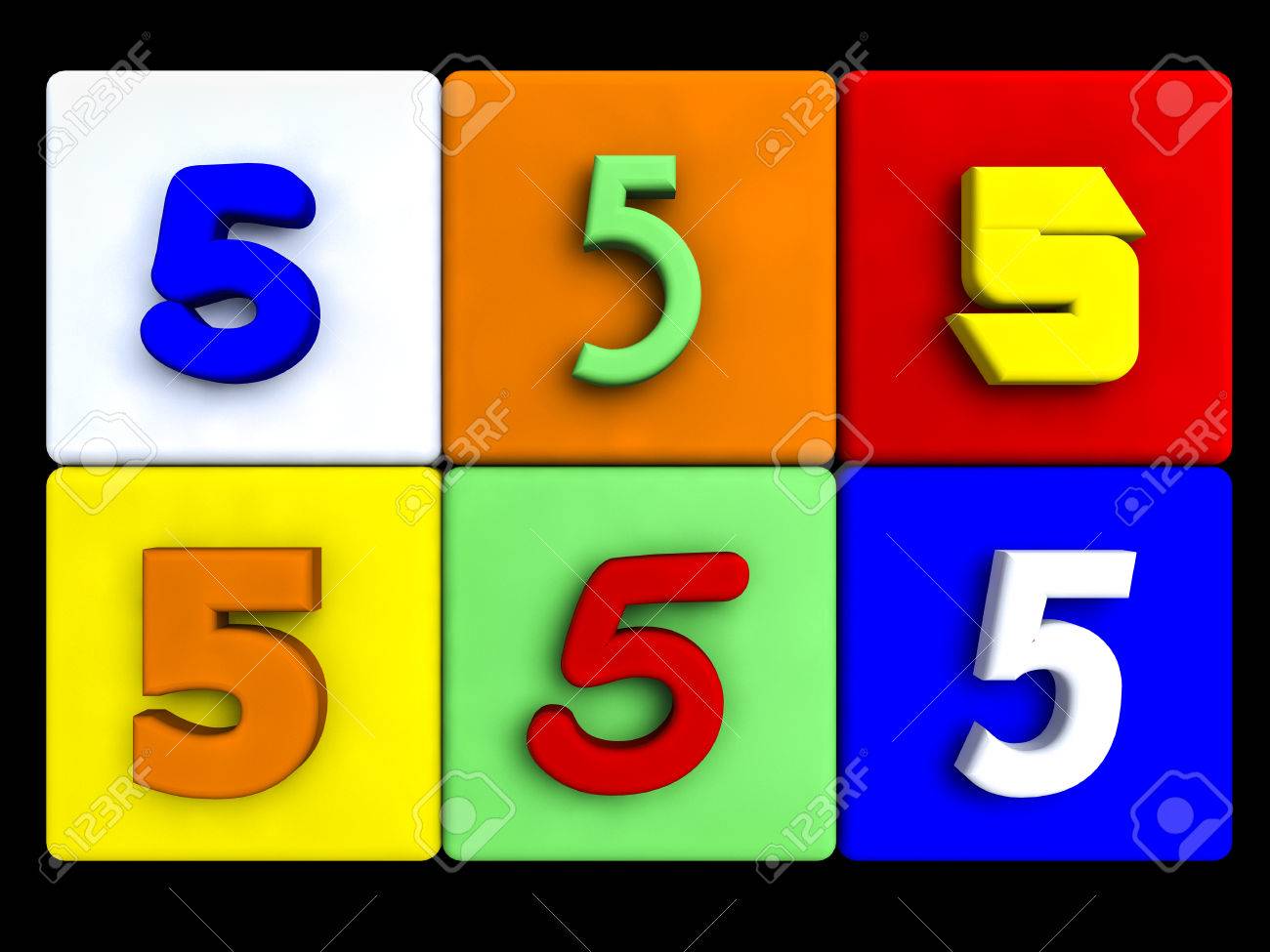 Various numbers on colored cubes on black stock photo picture and royalty free image image