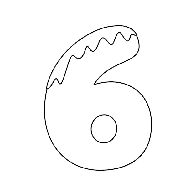 Premium vector coloring page with number for kids