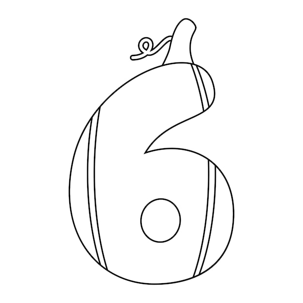 Premium vector coloring page with number for kids