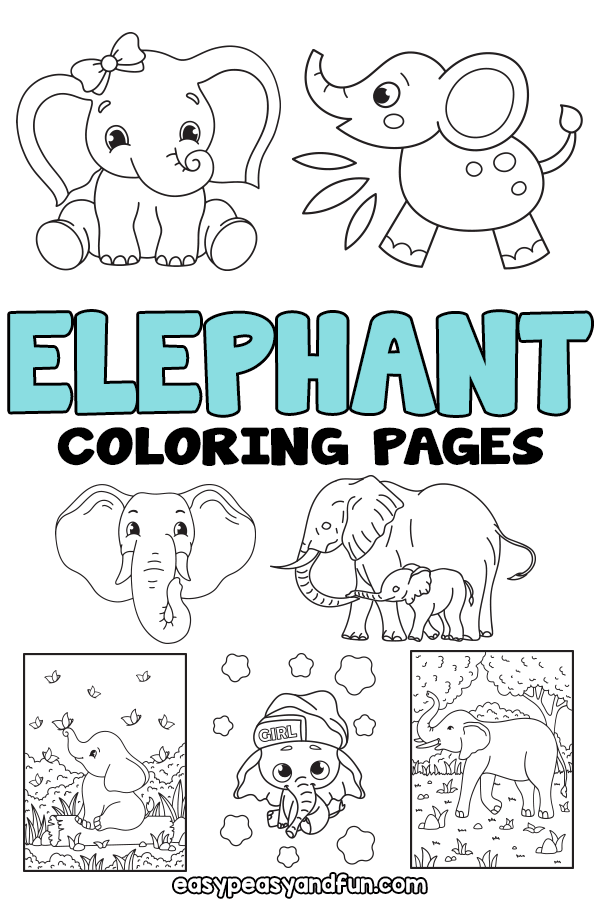 Printable elephant coloring pages â sheets