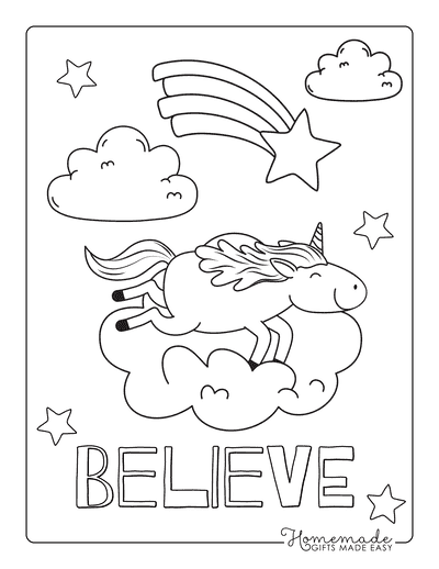 Magical unicorn coloring pages for kids adults