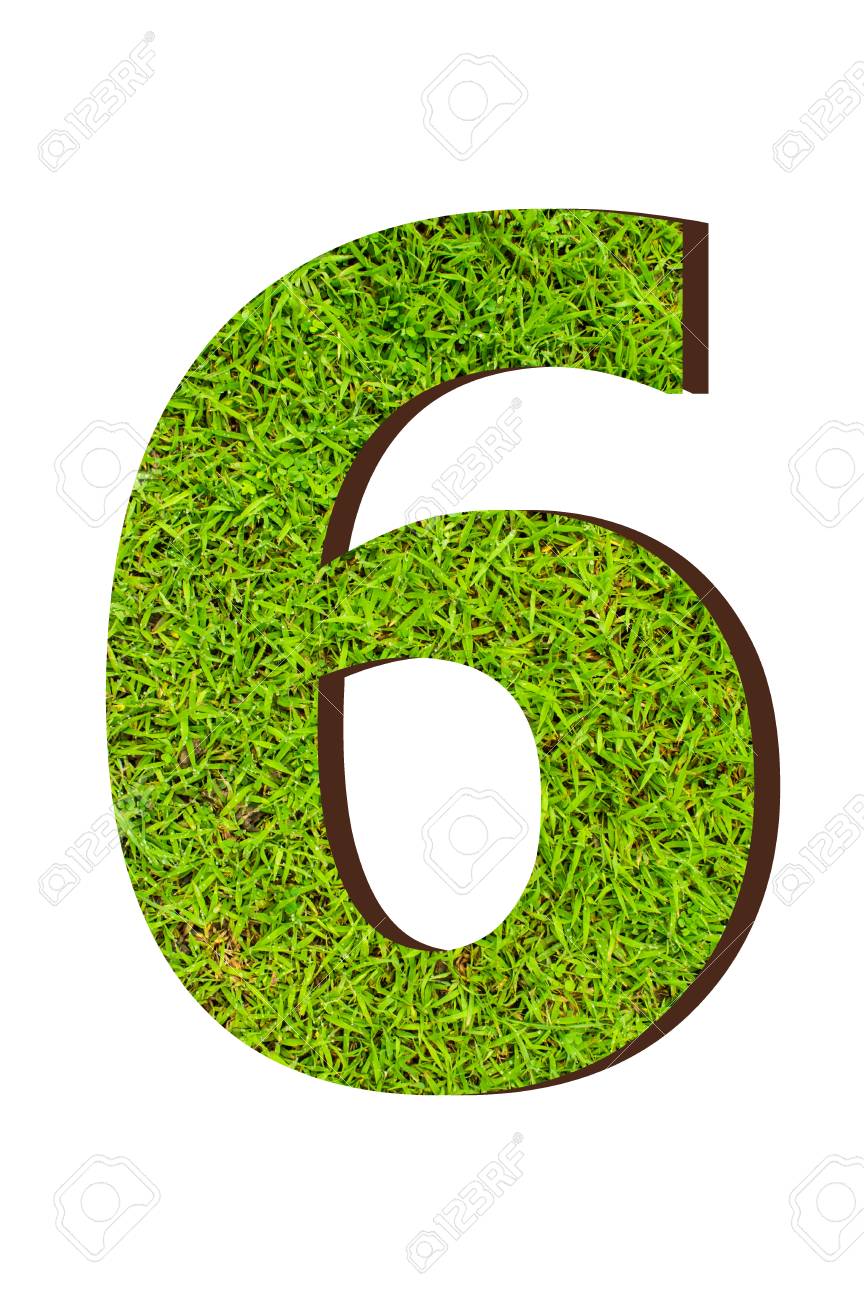 Number from the green grass isolated on white stock photo picture and royalty free image image