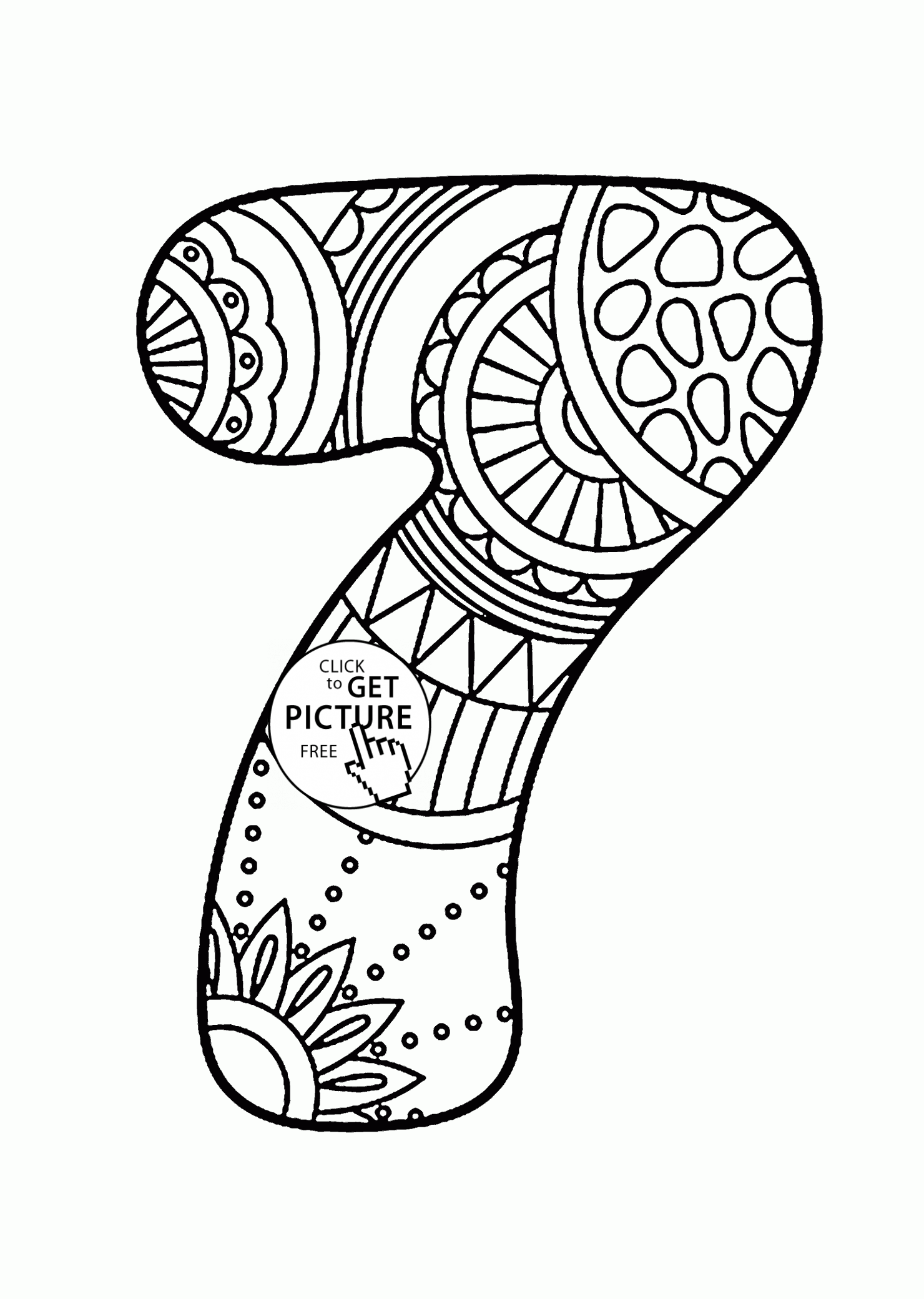 Pattern number coloring pages for kids counting numbers printables free