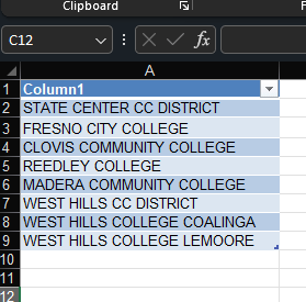 Use conditional formatting to change color of cells based on multiple text values on separate sheet rexcel