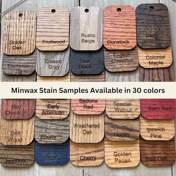 Real wood stain sample set for contractors or home designers