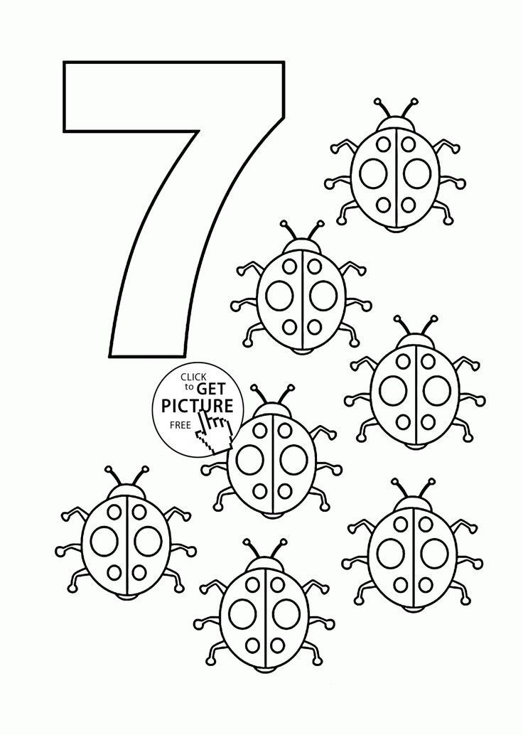 Number coloring pages for kids counting sheets printables free